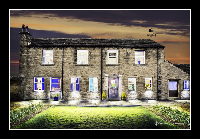 Fine Art Style Photograph of country house at sunset